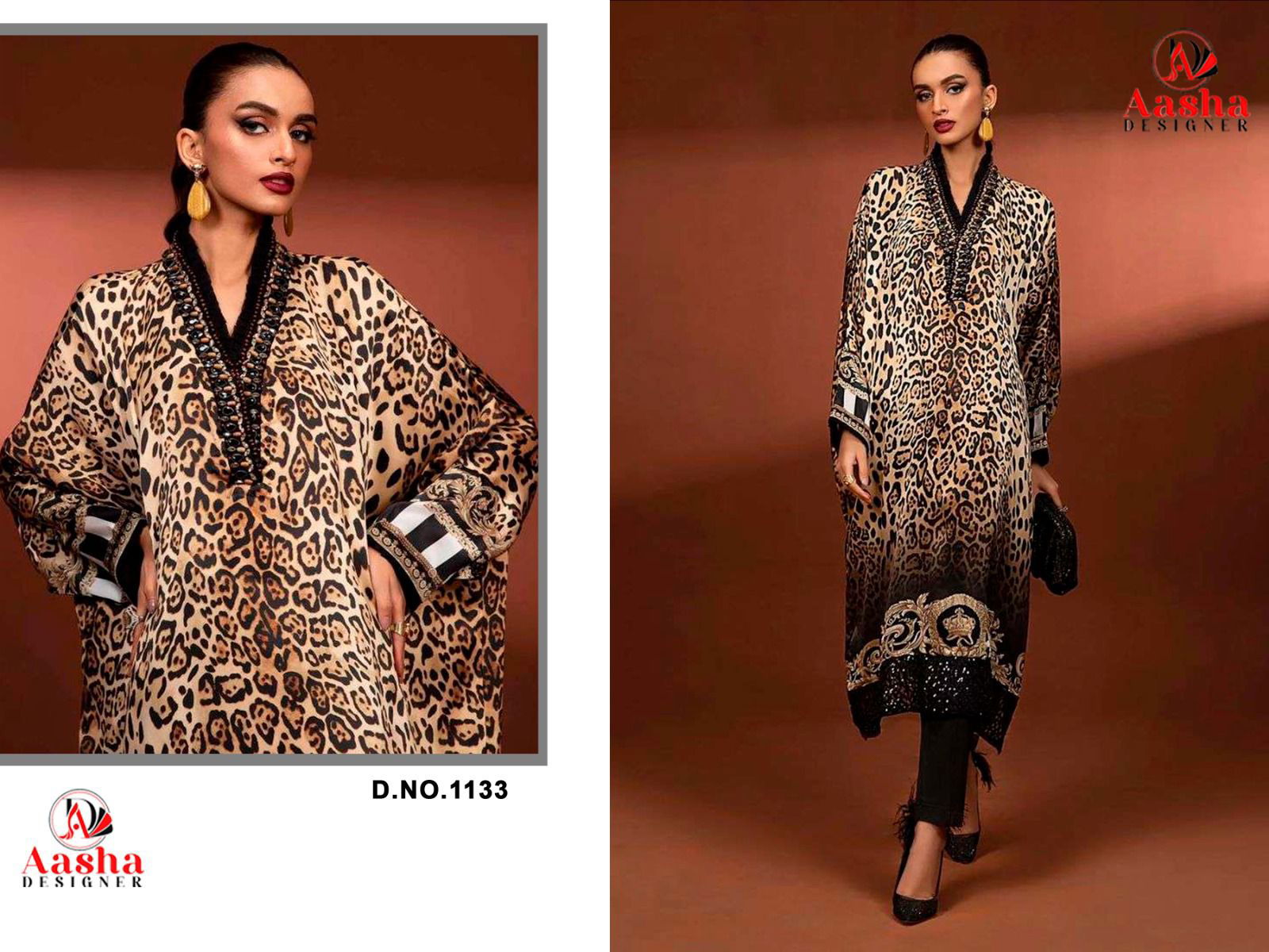 Maria B 1133 And 1134 Japan Satin Digital Printed Pakistani Suit Wholesalers In Delhi
